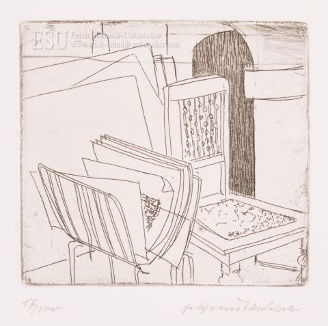 Chair with Graphic Stand by Erich Schmidt-Unterseher